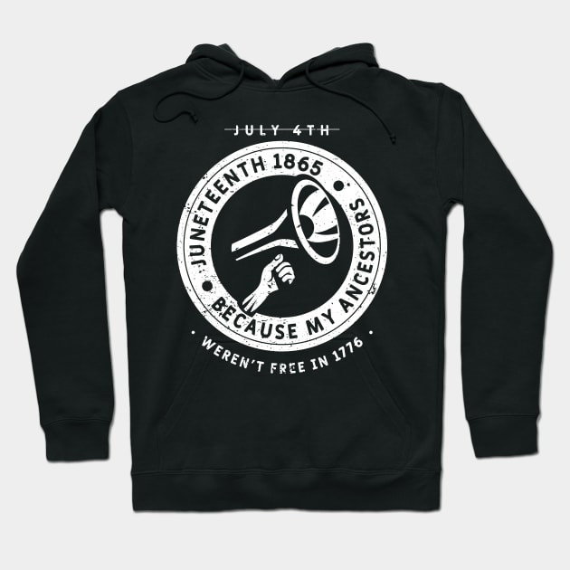 Juneteenth Ancestors Black African American Flag Pride Hoodie by Diogo Calheiros